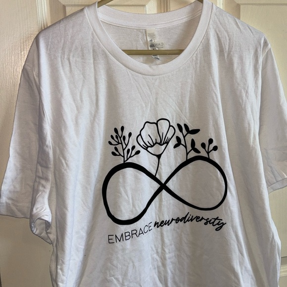 NWOT Neurodiversity white tshirt unisex size XL - Picture 1 of 4